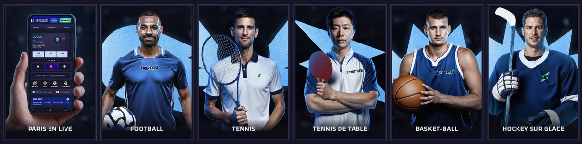 Accès multilingue : entrar Sportaza et sportaza accedi